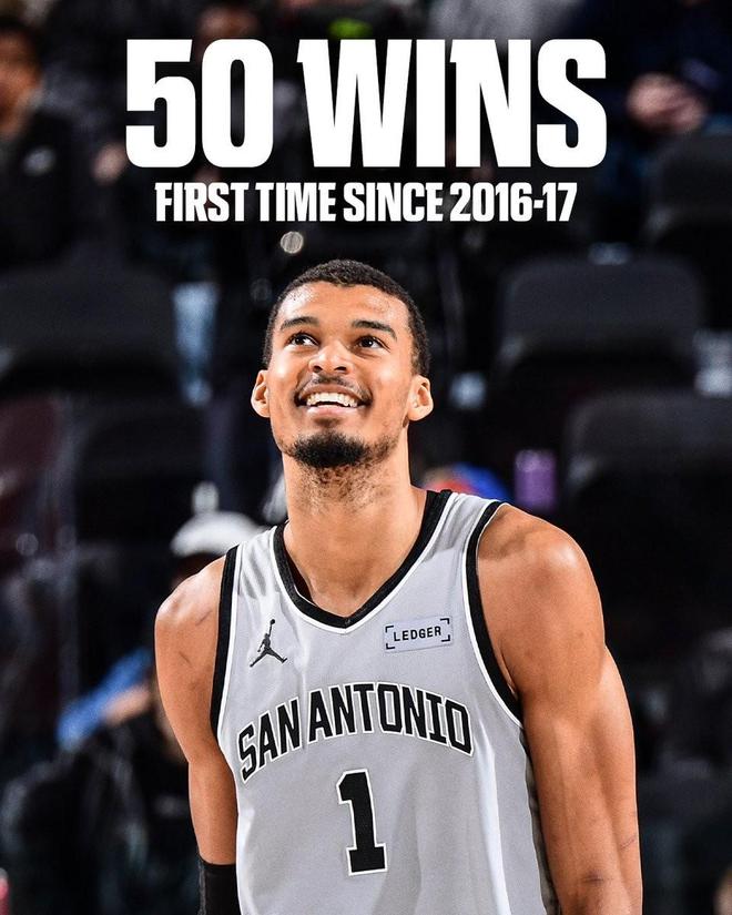 穩居西部第二，馬刺時隔9年再次拿到常規賽50勝